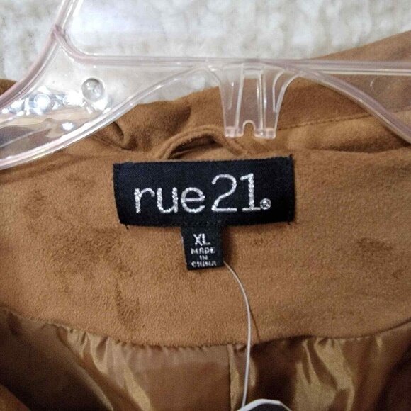 Rue21 Jacket Womens XL Brown Biker with Tassels Full‎ zipper Pockets New Tags - Picture 5 of 8